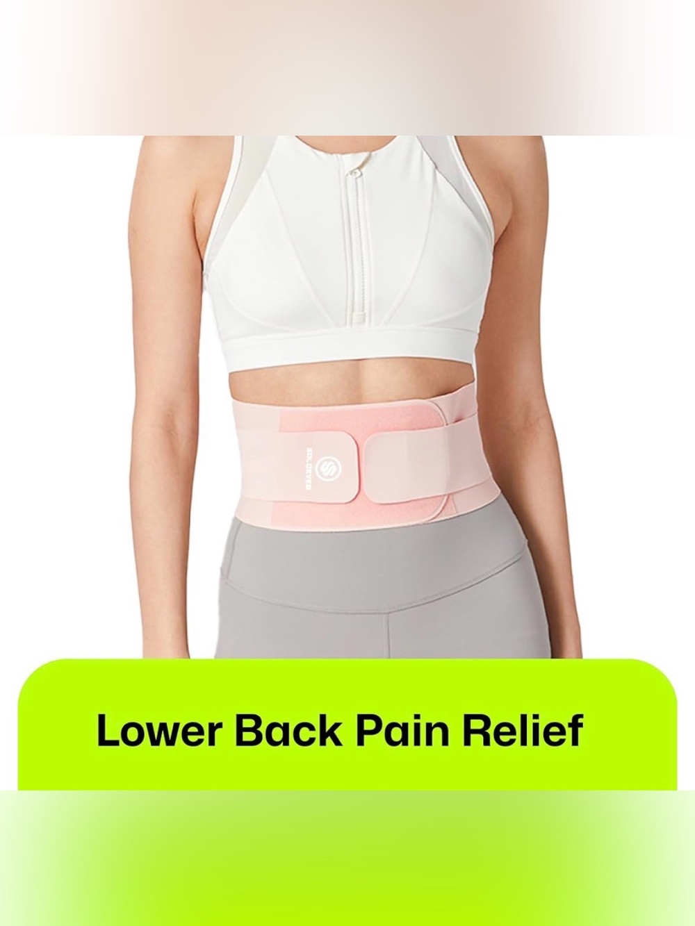 Adjustable ULTRA THIN lower back brace , PINK. Breathable and lightweight. NWT.